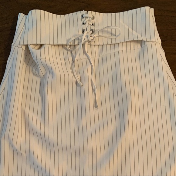 👗 Corset Tie up Lined Midi Skirt - Picture 1 of 5